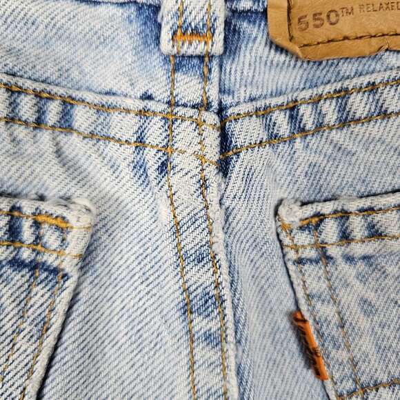 Vintage 90s Levis 550 Tapered Relaxed Fit Slim Womens Size 10 Blue Denim Jeans - Picture 3 of 13